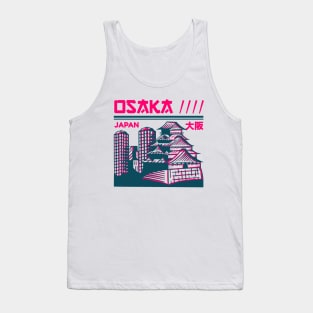 Vintage Osaka Japan Skyline Retro Japanese City Tank Top